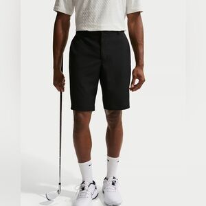 Nike Golf Performance Shorts Black Size 34 Flat Front Athletic